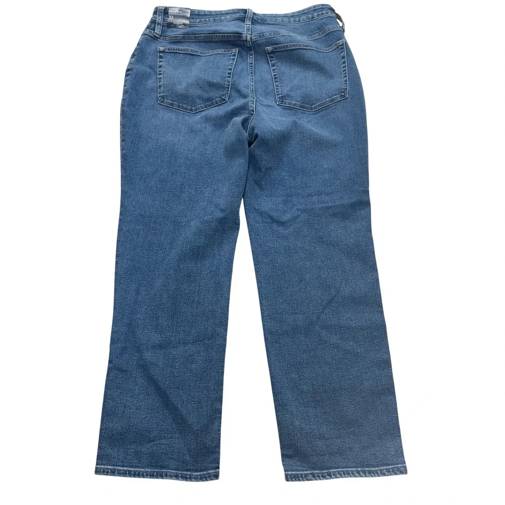 J.Crew‎ Curvy Stovepipe Jeans Signature Stretch Blue Size 32 Casual Classic NWT